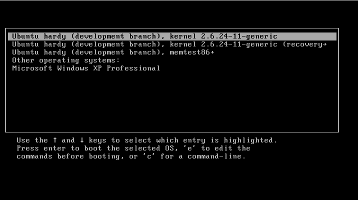 UbuntuInstallerPostInstallGrubBootMenu.png UbuntuInstallerPostInstallGrubBootMenu.png