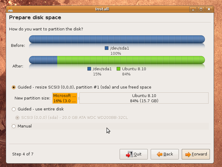 UbuntuInstallerPrepareDiskSpace.png