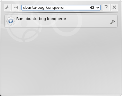 Filing a bug with the "Run Command..." window Filing a bug with the "Run Command..." window